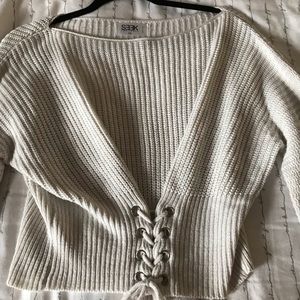 LF corset crop sweater
